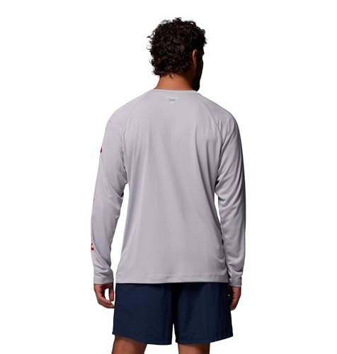 Columbia Men's Collegiate Terminal Tackle Long Sleeve Shirt - color: Uga - Columbia Grey, size: Medium