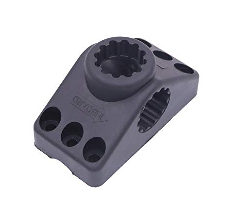 METER STAR Baitcaster/Fishing Rod Holder Spinning Rod Holder Black with 360-degree Adjustment Kayak Fishing Boat Power Lock Rod Holder and M6 304 Screws and Install Tools