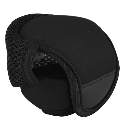 HERCHR Fishing Reel Bag Waterproof Breathable Baitcasting Fish Wheel Protector Fishing Tackle - color: Black