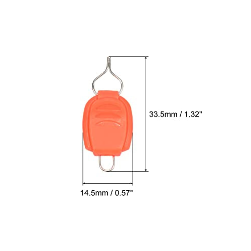 PATIKIL Fishing Line Holders, Baitcasting Reel Fishing Line Holder Clip Buckle Stopper Line Keeper Accessories - color: Orange