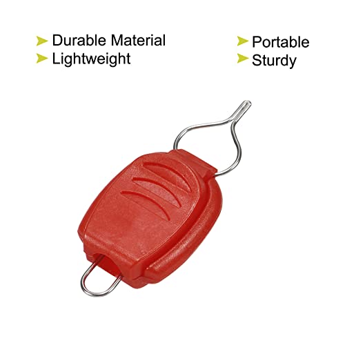 PATIKIL Fishing Line Holders, Baitcasting Reel Fishing Line Holder Clip Buckle Stopper Line Keeper Accessories - color: Red