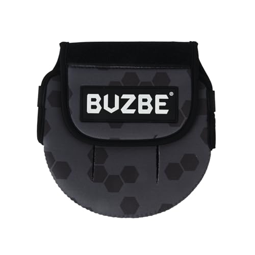 BUZBE Neoprene Spinning Reel Cover - Large - Grey Hex