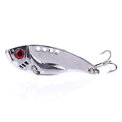 Blade Bait, Walleye Fishing Lures for Bass Fishing Lures Metal Blade Baits for Bass Trout Walleye Lures for Saltwater Freshwater,5pcs with Box