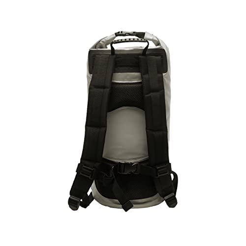 geckobrands Hydroner 20L Waterproof Dry Bag Backpack – Lightweight Roll-Top Bag with Clear Phone Pouch for Outdoor Activities - color: Grey
