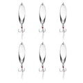 Fishing Spoons Lures Metal Saltwater Treble Trout Lures Jigging Spoon with Treble Hooks Spinner Baits for Freshwater - color: Silver, size: 14g / 1/2oz