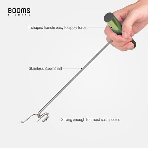 Booms Fishing R08 Fishing Hook Remover Tools Saltwater Dehooker Shark Hook Remover 10 inches - color: Green