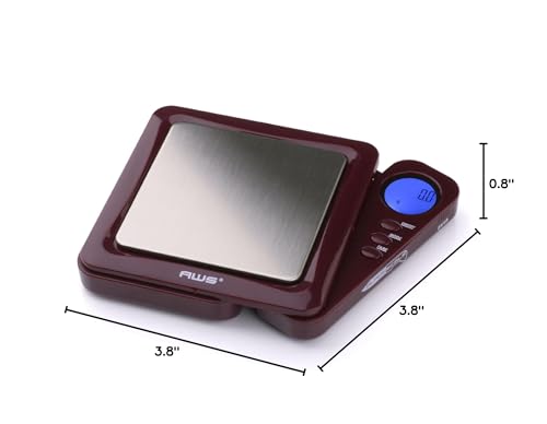 Blade Series - Digital Precision Pocket Weight Scale - Lightweight 650G X 0.1 G - (Red) - AMERICAN WEIGH SCALES - color: Red, size: 650g x 0.1g