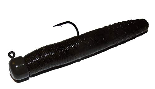 Ned Rig Kit - Z-Man Finesse T.R.D. 8pk + Finesse Shroomz Jig Heads 5pk (Green Pumpkin) + How to Fish The Ned Rig Guide