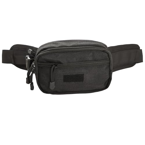 Concealed Carry Fanny Pack, Tactical Waist Bag | Fits 24-43" waists. Tactical fanny pack with concealed gun holster for running & EDC. CCW waist bag for men and women, Black - color: BLACK