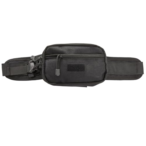Concealed Carry Fanny Pack, Tactical Waist Bag | Fits 24-43" waists. Tactical fanny pack with concealed gun holster for running & EDC. CCW waist bag for men and women, Black - color: BLACK