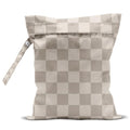 Grid Wet Dry Bags for Diaper Waterproof Swimsuit Washable Reusable Bag for Beach Diapers Dirty Yoga Gym Clothes Plant Gifts for Men Women Friend - color: Checkerboard1