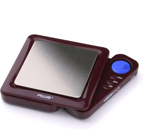 Blade Series - Digital Precision Pocket Weight Scale - Lightweight 650G X 0.1 G - (Red) - AMERICAN WEIGH SCALES - color: Red, size: 650g x 0.1g