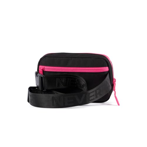 WOLFpak Crossbody Pack | Universal Fannypack for Adults & Kids | - color: Black Neon Pink