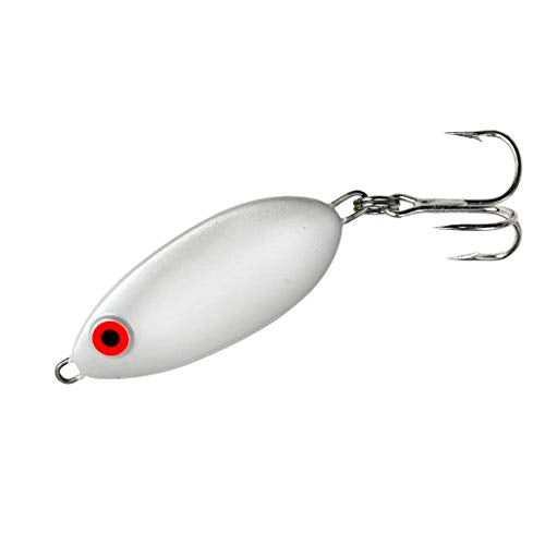 Bomber Lures Slab Spoon Spinner Bait Fishing Lure - color: White, size: 1 1/4 oz