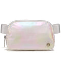 Pander Everywhere Belt Bag for Women, Fashion Waist Packs, Crossbody Bags with Adjustable Strap (Iridescent). - color: Iridescent