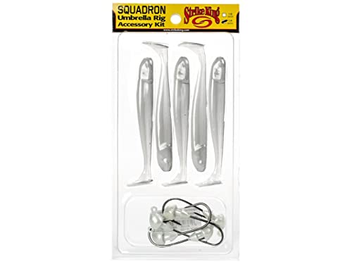 Strike King Squadron Umbrella Rig Kit - color: Ghost Shad, size: 1/8 oz