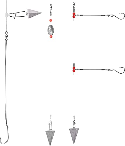 Pyramid Sinkers Fishing Weights Saltwater Pyramid Weights for Surf Fishing Gear Tackle 1oz 2oz 3oz 4oz 5oz 6oz 8oz - style: Mixed (4+5+6+8oz)kit, 4 Pack