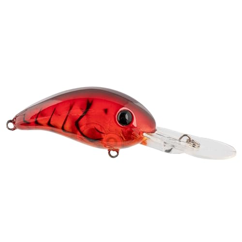 Strike King (HC3XDE-743) 3XD Elite Fishing Lure, Deep Diving Crankbait, 2-Inches, 7/16-Ounce, Unique Curved Bill, Dives to 10-Feet, Rattle Chambers, Size 4 Mustad Triple Grip Hooks, Rosie