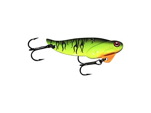 (2 Pack) - Blitz Lures Fishing Lures Metal VIB Hard Spinner Blade Baits for Bass Walleyes Trout Fishing Spoons - Blitz Blades Made in USA Zinc - color: FIRE TIGER, size: 1/2OZ