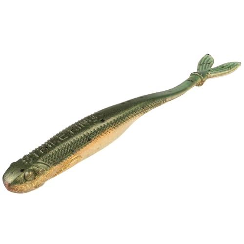 Strike King Spotlight Split Minnow Fishing Lure, Soft Plastic Jerkbait, 8-Pack - color: Golden Shiner, size: 3"