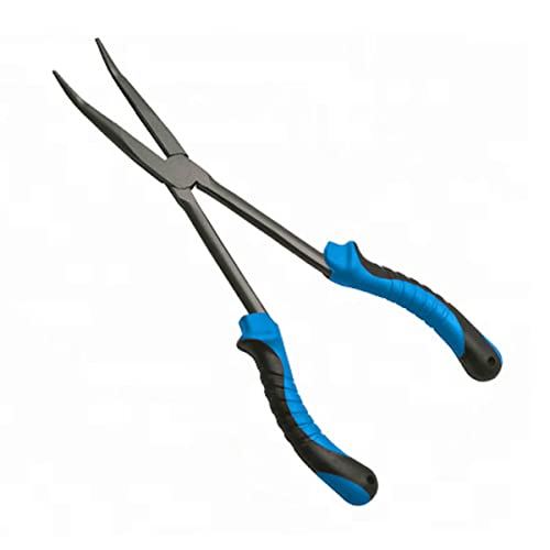 Long Nose Fishing Pliers Hook Remover Tools 11 Inches (Blue Black - Curved Needle Nose Pliers) - color: Blue Black - Curved Needle Nose Pliers
