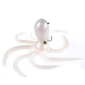 Artificial Octopus Swimbait, Skirt Tail Lure | 3.54/7.87/9.45in, jig head sinking trolling bait. Lingcod, bass, rockfish, saltwater. - color: white 9.45inch/8.47oz