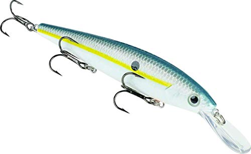 Strike King KVD Deep Jerkbait 3-Hook Fishing Lure, 3/5 oz, 4.75" - color: Sexy Shad