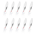 PATIKIL Fishing Spoons, Fishing Lures Casting Spoon Treble Hooks Jigs Hard Metal Spinner Baits - color: Silver Tone, size: 3/5 oz