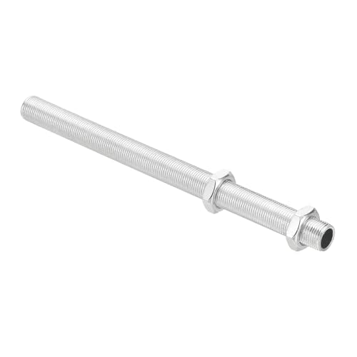 PATIKIL M12 Thread 300mm/11.8" Lamp Pipe Kit with Lock Nuts, 3 Set All Thread Rods Fasteners Hardware for Chandelier Ceiling Light DIY, Zinc Plating - size: 11.8"