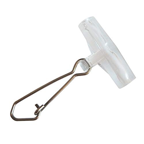 25/50/100 PCS Fishing Line Sinker Slides Duo Lock Snaps High Strength Stainless Steel Sinker Slider Swivel Snap Kit Fishing Tackle - color: Clear, size: 25 Pieces