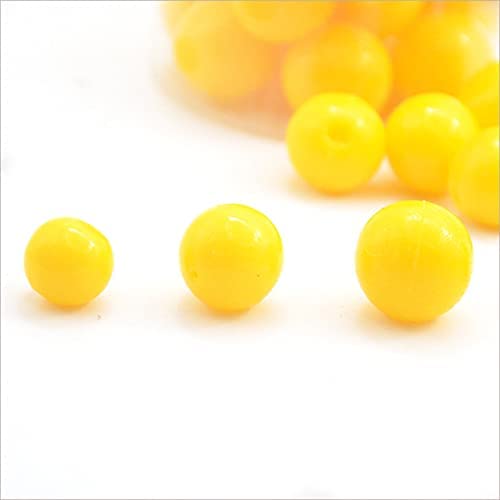 TPR Simulation Fake Corn Soft Baits Corn Carp Fishing Lures Floating Baits with Nice Scent for Carp,Trout Fishing,Cat Fish - color: Yellow- D 14mm 50PCS Ball Shape