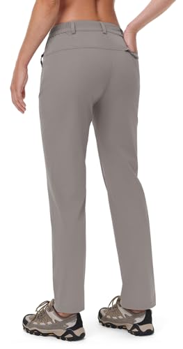 Rdruko Women's Hiking Pants Lightweight Quick Dry Water Resistant Outdoor Travel Fishing Pants with Pockets - color: 02 Medium Grey, size: XX-Large