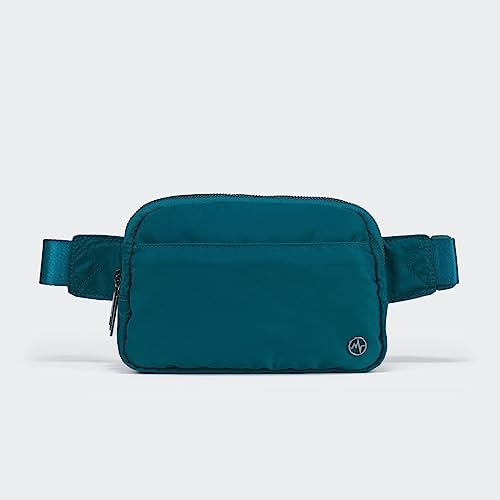 Pander Everywhere Belt Bag for Women, 5 Zipper Pockets Nylon Crossbody Fanny Pack Purse (Teal Blue) - color: Teal Blue
