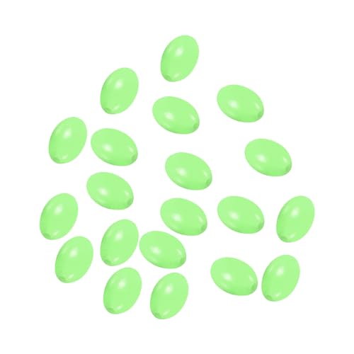 PATIKIL Glow Fishing Beads Soft Plastic Oval Rubber Luminous Fishing Bait Eggs Rig Bead Tackle Lures Accessories with Storage Box - color: Green, size: 12x8mm
