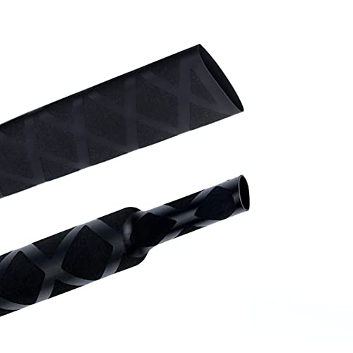 Heat Shrink Wrap Tubing Sleeve for Fishing Rod Grip Handle Cork X-Tube with Non-Slip Insulation Black (Diameter 35mm, Length 39in) - color: Black, size: Diamter:35mm Length:39in