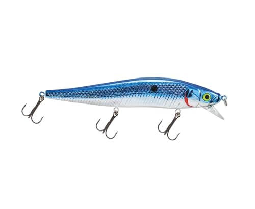Luck E Strike STX Jerkbait, 4.5 Inch Suspending Hydrodynamic Fishing Lure, Made in The USA - color: Chrome Blue