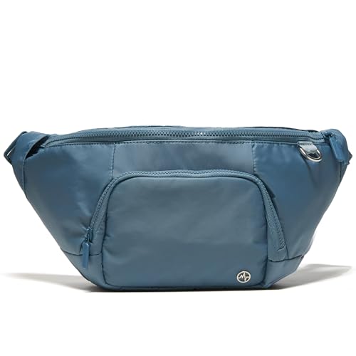 Pander Everywhere Belt Bag Crossbody Fanny Pack with Mesh Pockets and Adjustable Strap, 6L / Indigo Blue - color: Indigo Blue, size: 6L (104cm Strap)