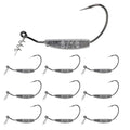 Reaction Tackle Weighted Swimbait Hooks - Weedless Belly Weighted Hooks with Twist Lock Bait Keeper for Soft Plastic Swimbaits - Bass Fishing Hooks (10-Pack) - size: 3/16oz 4/0