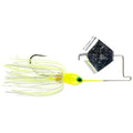 Strike King Mini Pro Buzz Buzzbait Fishing Lure, 1/8 oz, Dual Prop - color: Chartreuse White