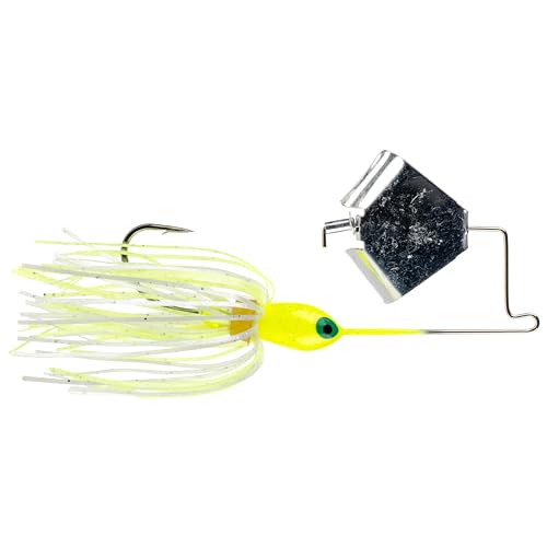 Strike King Mini Pro Buzz Buzzbait Fishing Lure, 1/8 oz, Dual Prop - color: Chartreuse White
