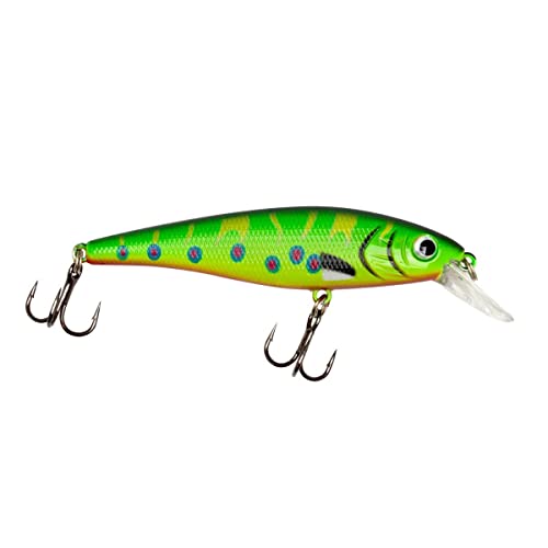 Trout Magnet Trout Crank Top Water Fishing Bait, Runs 2-4 Feet Depth with Small Rattles for High Effectiveness, Great Fishing Lure for Freshwater - color: Brook Trout, size: 3.5"