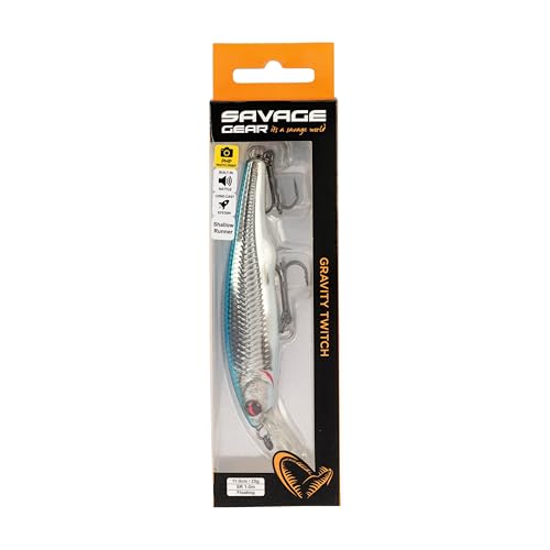 Savage Gear Gravity Twitch Fishing Hard Bait - color: Brown Chrome, size: 4.5 in - 3/4 oz
