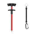 Fish Hook Remover Tool, Fishing Pliers Aluminum Hook Remover Tool Fishing Dehooker Freshwater Saltwater 10 inches with Lanyard - color: Red