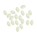 PATIKIL Glow Fishing Beads Plastic Oval Rubber Luminous Fishing Bait Eggs Rig Bead Tackle Lures Accessories with Box - color: White, size: 10x7mm