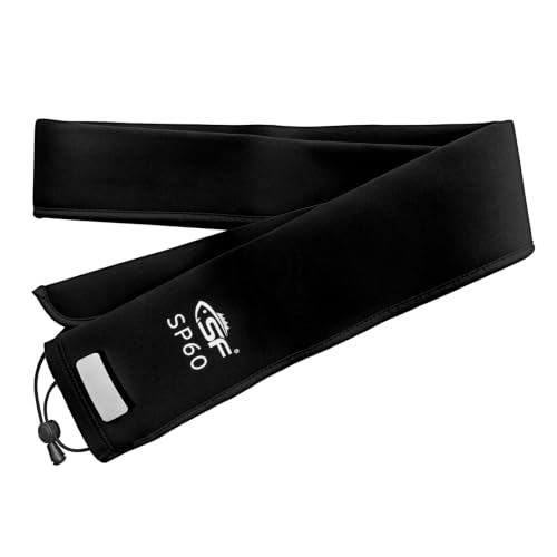 SF Neoprene Fishing Rod Sleeve Rod Cover for Casting, Spinning, Trolling Fishing Rods Protect Cover Floating Rods Storage Case,Hook Resistant - color: Black-1, size: Length:60 in, style: Spinning