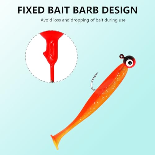 50pcs Fishing Jig Head Hooks kit, Round Ball Fishing Jigs with 3D Eyes Carbon Steel Hooks for Soft Lures Bass Freshwater Saltwater 1/8oz 1/6oz 1/4oz 1/16oz 1/35oz - color: Multi-colored - 50pcs, size: Size D- 1/6oz