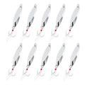 PATIKIL Fishing Spoons, Fishing Lures Casting Spoon Treble Hooks Jigs Hard Metal Spinner Baits - color: Silver Tone, size: 1/2 oz