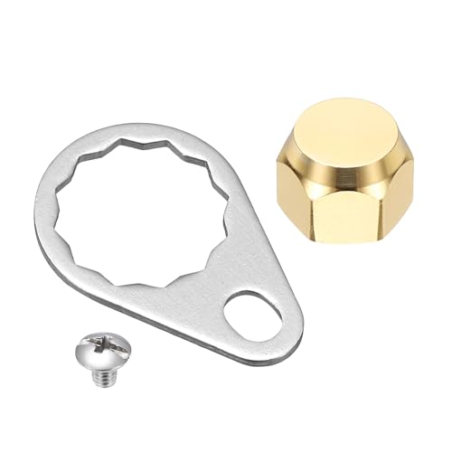 Fishing Reel Screw Nut Caps, Right Handle Knob Locking Plate Nut Replacement Parts - color: Champagne Gold, size: M7