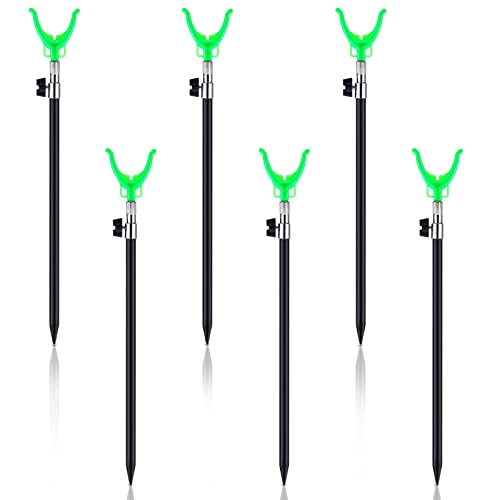6 Pcs Extendable Fishing Rod Holder for Ground Fishing Pole Holders Surf Catfish Rod Holder for Bank Ground Sand - style: Hole Style