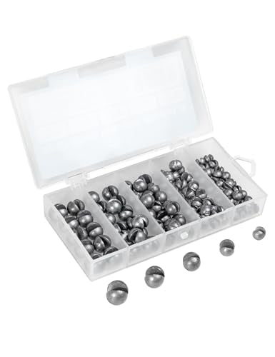 BLUEWING 100pcs/200pcs Split Shot Weight Fishing Sinker Removable Lead Pinch Weight Kit for Freshwater & Saltwater (1/64oz 1/32oz 1/20oz 1/16oz 1/12oz Mixed) - style: Model A(100pcs)